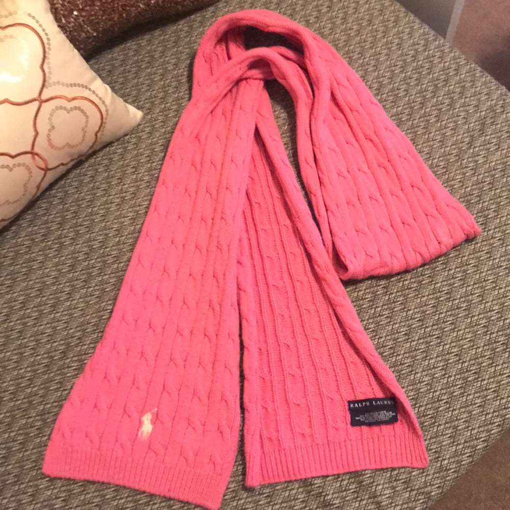 Pink Sweater Material Ralph Lauren Scarf